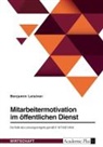 Benjamin Leistner - Mitarbeitermotivation im öffentlichen Dienst. Die Rolle des Leistungsentgelts gemäß § 18 TVöD (VKA)
