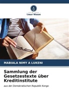 Mabiala Nimy A Lukeni - Sammlung der Gesetzestexte über Kreditinstitute
