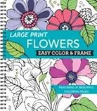 New Seasons, Publications International Ltd - Large Print Easy Color & Frame - Flowers (Stress Free Coloring Book)