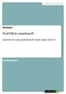 anonym, Anonymous - Paul Tillichs Angstbegriff