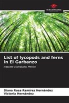 Victoria Hernández, Diana Rosa Ramírez Hernández - List of lycopods and ferns in El Garbanzo