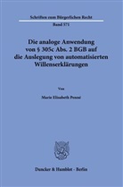 Marie Elisabeth Penné - Die analoge Anwendung von § 305c Abs. 2 BGB auf die Auslegung von automatisierten Willenserklärungen.