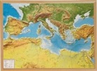 Mario Engelhardt, André Markgraf, Georelief Dresden - Relief Mittelmeer 1:5.5MIO mit Naturholzrahmen