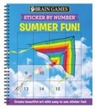Brain Games, New Seasons, Publications International Ltd - Brain Games - Sticker by Number: Summer Fun! (Easy - Square Stickers)