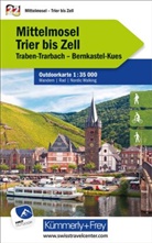 Hallwag Kümmerly+Frey AG, Hallwag Kümmerly+Frey AG - Kümmerly+Frey Outdoorkarte Deutschland 22 Mittelmosel, Trier bis Zell 1:35.000