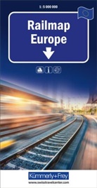 Hallwag Kümmerly+Frey AG, Hallwag Kümmerly+Frey AG - Kümmerly+Frey Europe / Europa, Railmap 1:5 Mio.