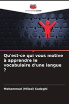 Mohammad (Milad) Sadeghi - Qu'est-ce qui vous motive à apprendre le vocabulaire d'une langue ?