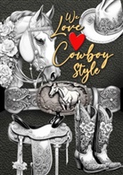 Musterstück Grafik, Monsoon Publishing - We love Cowboy Style Malbuch für Erwachsene