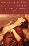 Jane (De Montfort University Dowson, Jane Dowson - Women''s Poetry of the 1930s: A Critical Anthology