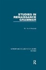 W. Keith Percival, Percival W. Keith - Studies in Renaissance Grammar