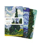 Flame Tree Publishing - Vincent Van Gogh: Cypresses Set of 3 Mini Notebooks