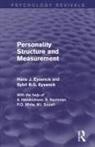 Hans J Eysenck, Hans J. Eysenck, Hans J. Eysenck Eysenck, Sybil B G Eysenck, Sybil B. G. Eysenck, Sybil B.G. Eysenck... - Personality Structure and Measurement (Psychology Revivals)