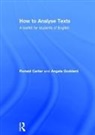 Ronald Carter, Ronald Goddard Carter, Angela Goddard, Goddard Angela - How to Analyse Texts