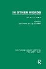 Gail Nielsen Chester, Gail Chester, Chester Gail, Sigrid Nielsen, Nielsen Sigrid - In Other Words (Rle Feminist Theory)