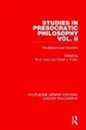 David Allen Furley, Reginald E Allen, David Furley, Furley David - Studies in Presocratic Philosophy Volume 2