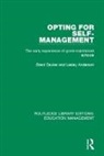Lesley Anderson, Anderson Lesley, Brent Davies, Brent Anderson Davies, Davies Brent - Opting for Self-Management