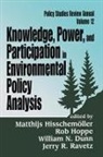 Rob Hoppe - Knowledge, Power, and Participation in Environmental Policy Analysis