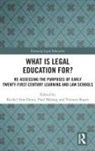 Rachel Maharg Dunn, Rachel Dunn, Paul Maharg, Victoria Roper - What Is Legal Education For?