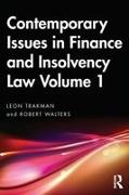 Leon Trakman, Leon (Unsw Sydney Trakman, Robert Walters, Walters Robert - Contemporary Issues in Finance and Insolvency Law Volume 1