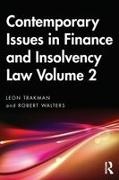 Leon Trakman, Leon (Unsw Sydney Trakman, Robert Walters, Walters Robert - Contemporary Issues in Finance and Insolvency Law Volume 2