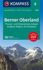 Wolfgang Heitzmann - KOMPASS Wanderführer Berner Oberland, 70 Touren mit Extra-Tourenkarte