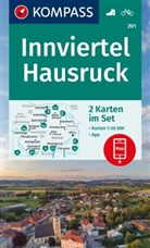 KOMPASS Wanderkarten-Set 201 Innviertel, Hausruck (2 Karten) 1:50.000