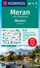 KOMPASS Wanderkarte 53 Meran und Umgebung / Merano e dintorni 1:50.000