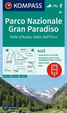 KOMPASS Wanderkarte 86 Parco Nazionale Gran Paradiso, Valle d'Aosta, Valle dell'Orco 1:50.000