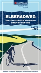 KOMPASS Fahrrad-Tourenkarte Fahrrad-Tourenkarte - Elberadweg von Cuxhaven nach Magdeburg. Von Nord nach Süd - immer mit dem Wind 1:50.000