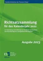 Bundesministerium der Finanzen, Bundesministerium der Finanzen - Richtsatzsammlung für das Kalenderjahr 2022