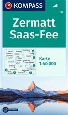 KOMPASS Wanderkarte 117 Zermatt, Saas-Fee 1:40.000