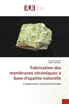 Hassen Agougui, Youssef Guesmi - Fabrication des membranes céramiques à base d'apatite naturelle