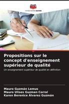 Karen Berenice Álvarez Guzmán, Mauro Ulises Guzmán Corral, Mauro Guzmán Lemus - Propositions sur le concept d'enseignement supérieur de qualité