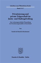 Tassilo du Mesnil de Rochemont - Privatisierung und private Trägerschaft im Justiz- und Maßregelvollzug.