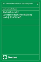 Leonie Juliane Reichardt - Rücknahme der Lizenzbereitschaftserklärung nach § 23 VII PatG