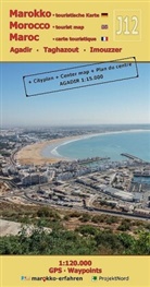 A. + B. Conrad, www.marokko-erfahren.de, www marokko-erfahren de - J12: Agadir - Taghazout - Imouzzer 1:120.000 GPS - Waypoints