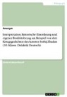 Anonymous - Interpretation, historische Einordnung und eigener Realitätsbezug am Beispiel von drei Kriegsgedichten des Autoren Serhij Zhadan (10. Klasse Didaktik Deutsch)