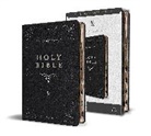 KING JAMES VERSION, ORIGIN - KJV Holy Bible, Giant Print Thinline Large format, Black Premium Imitation Leather with Ribbon Marker, Red Letter, and Thumb Index
