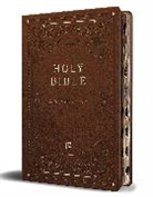 KING JAMES VERSION, ORIGIN - KJV Holy Bible, Giant Print Thinline Large format, Brown Premium Imitation Leather with Ribbon Marker, Red Letter, and Thumb Index
