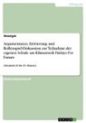 Anonymous - Argumentaton, Erörterung und Rollenspiel-Diskussion zur Teilnahme der eigenen Schule am Klimastreik Fridays For Future