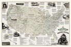 National Geographic Maps - National Geographic Railroad Legacy Map of the United States Wall Map (Poster Size: 36 X 24 In)