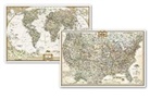 National Geographic Maps - National Geographic World and United States Maps - Executive (Poster Size: 36 X 24 In) [Map Pack Bundle]