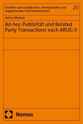 Helene Maskow - Ad-hoc-Publizität und Related Party Transactions nach ARUG II
