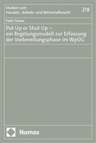 Pablo Tretow - Put Up or Shut Up - ein Regelungsmodell zur Erfassung der Vorbereitungsphase im WpÜG