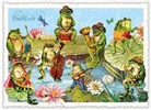 Postkarte. Sweet Memories. Froschkonzert / ohne Text / quer