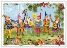 Postkarte. Sweet Memories. Zwergenkonzert / ohne Text / quer