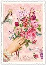 Postkarte. Sweet Memories. Blumenstrauß / ohne Text / hoch