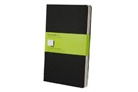 Moleskine, Moleskine - Moleskine Cahier A5, blanko, schwarz, 3er-Set