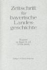 Zeitschrift für Bayerische Landesgeschichte Register zu Band 41-63