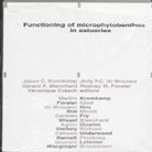 Gerard F. Blanchard, Rodney M. Forster, Jacco C. Kromkamp - Functioning of Microphytobenthos in Estuaries